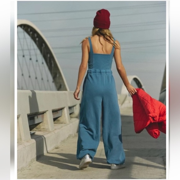 Free People FP Movement Inbound Onesie in Misty Blue Size SM $128 Retail NWT - Picture 4 of 9